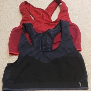 Danskin Black and Red Racerback Sports Bras